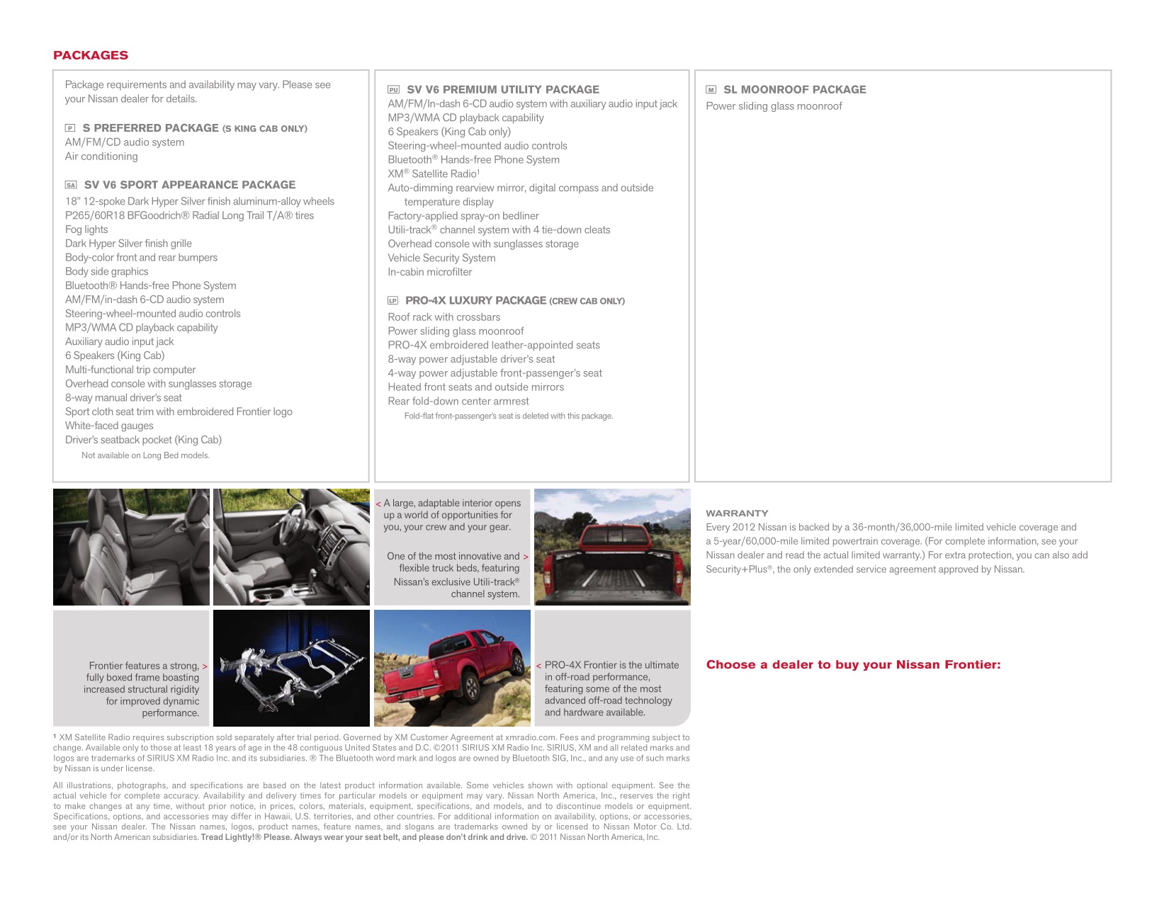 2012 Nissan Frontier Brochure Page 3